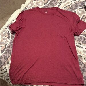 J. Crew Men's Short-Sleeve Pocket Tee in Wine